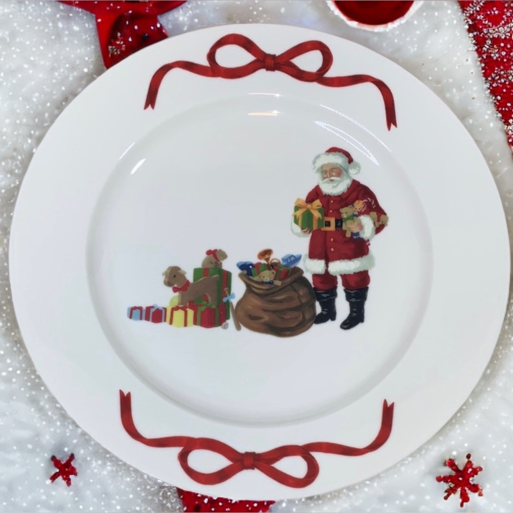 Martha Stewart Collection Festive Santa Claus Decorative Plate